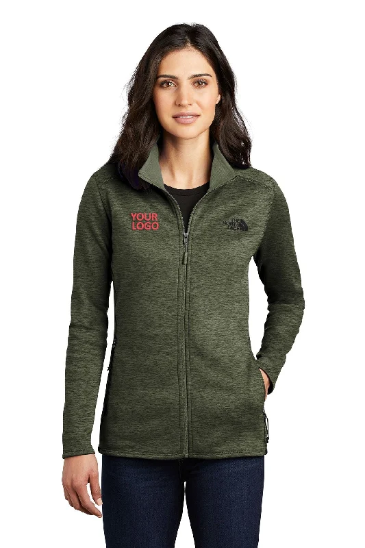 North Face Ladies Skyline Full-Zip Fleece Jacket Four Leaf Clover Heather