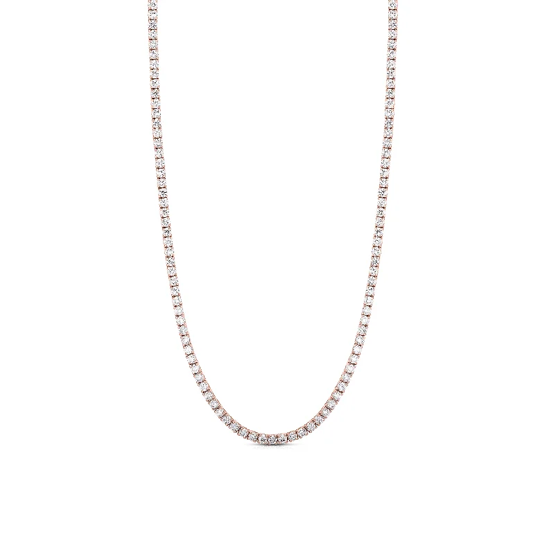 Sabel Collection Rose Gold Diamond Tennis Necklace