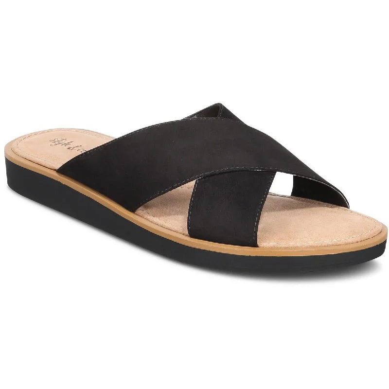 Style & Co. Womens Melodyy  Slip On Open Toe Slide Sandals