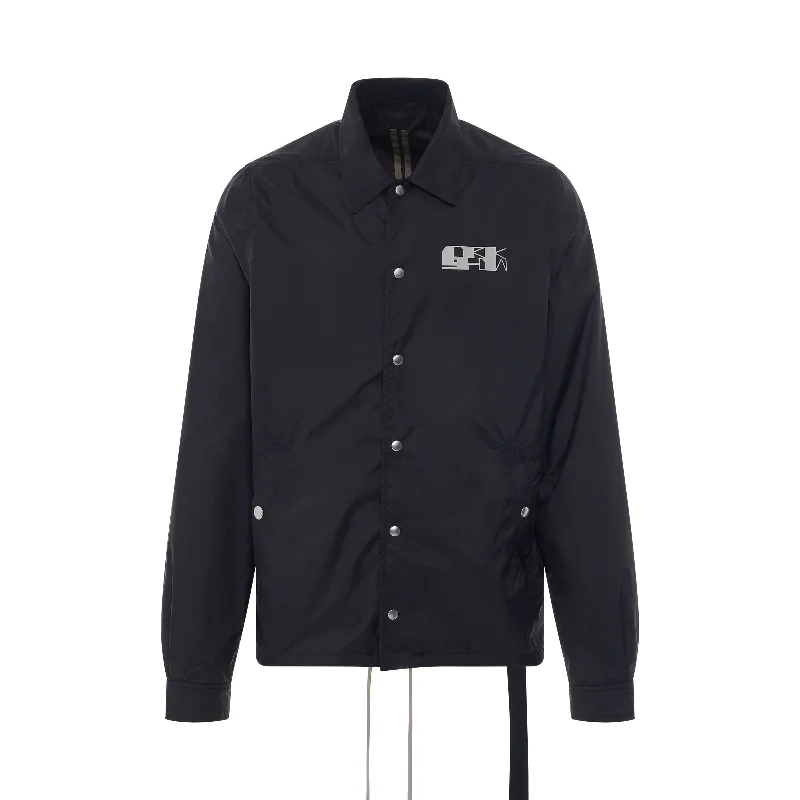 DRKSHDW Snapfront Logo Jacket in Black/Oyster