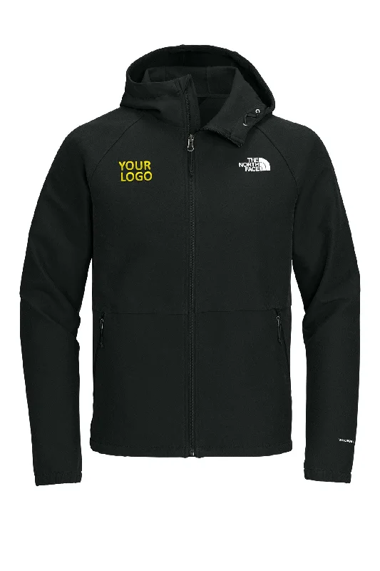 North Face Barr Lake Hooded Soft Shell Jackets, Black Heather