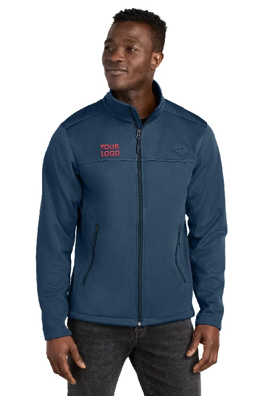 The North Face Ridgewall Soft Shell Custom Jackets, Shady Blue