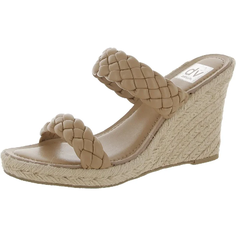 Dolce Vita Womens Lagoona Faux Leather Braided Wedge Sandals