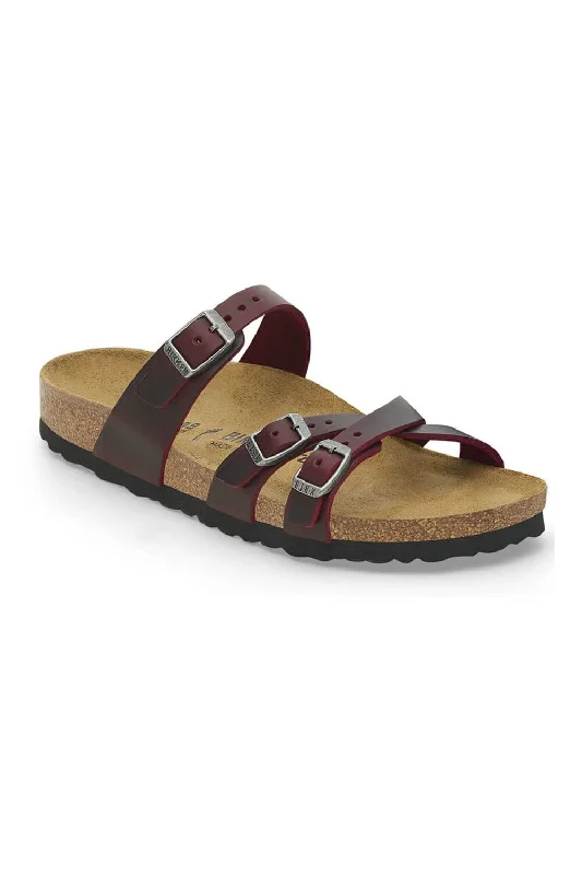 Birkenstock Franca Oiled Leather Sandals for Women in Zinfandel | 1028019