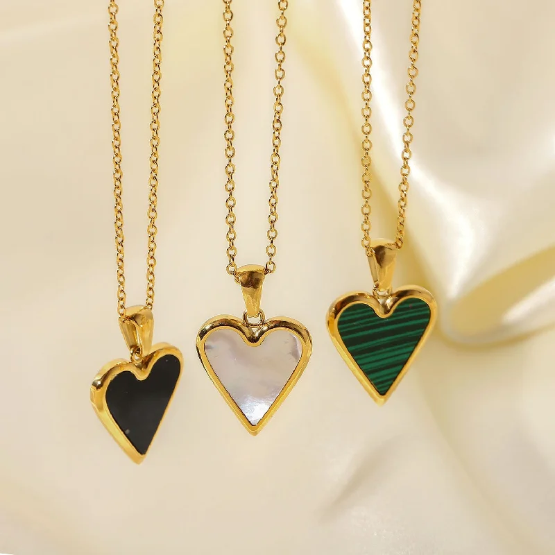 Wholesale Valentine's Day 18K Gold Love Titanium Steel Necklace