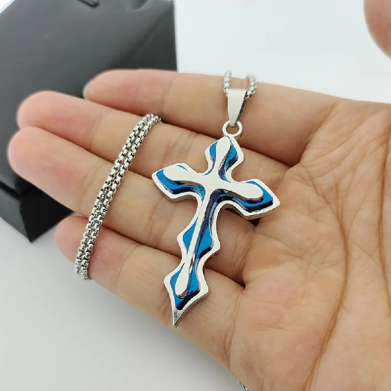 Wholesale Three Layer Cross Men's Necklace