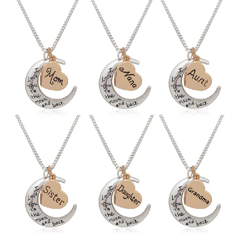 Wholesale Alloy Mother's Day Love Pendant I Love You Mom Necklace