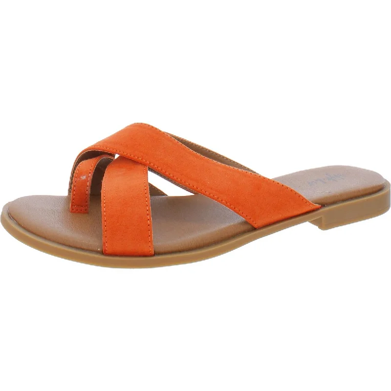 Style & Co. Womens Carolyn Slip On Flat Slide Sandals