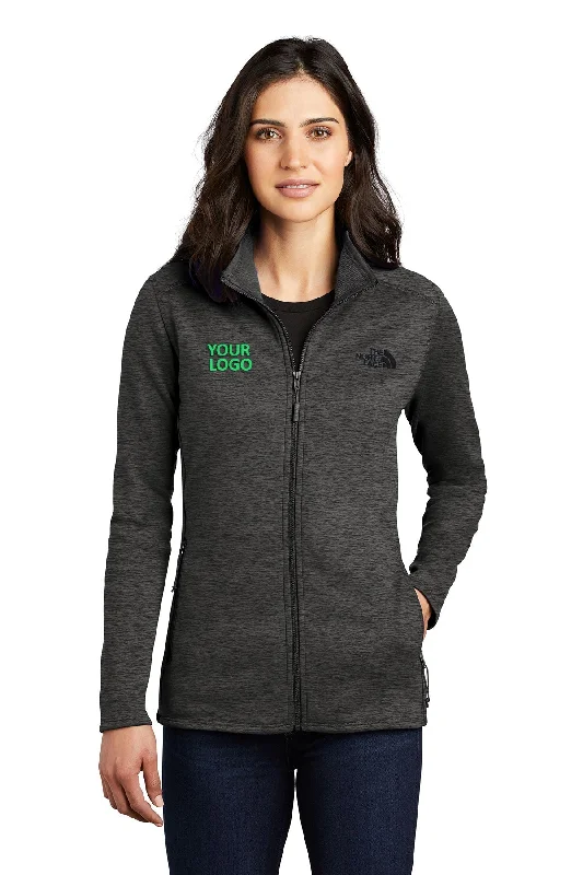 North Face Ladies Skyline Full-Zip Fleece Jacket Dark Grey Heather