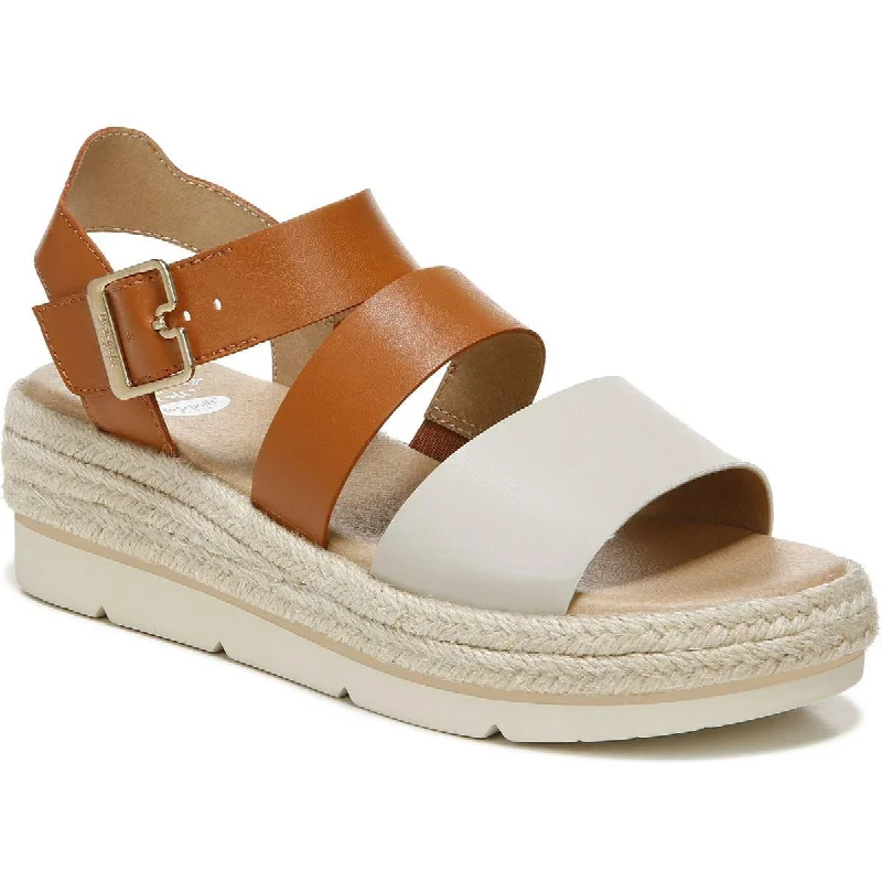 Dr. Scholl's Shoes Womens Once Twice Buckle Ankle Strap Wedge Sandals