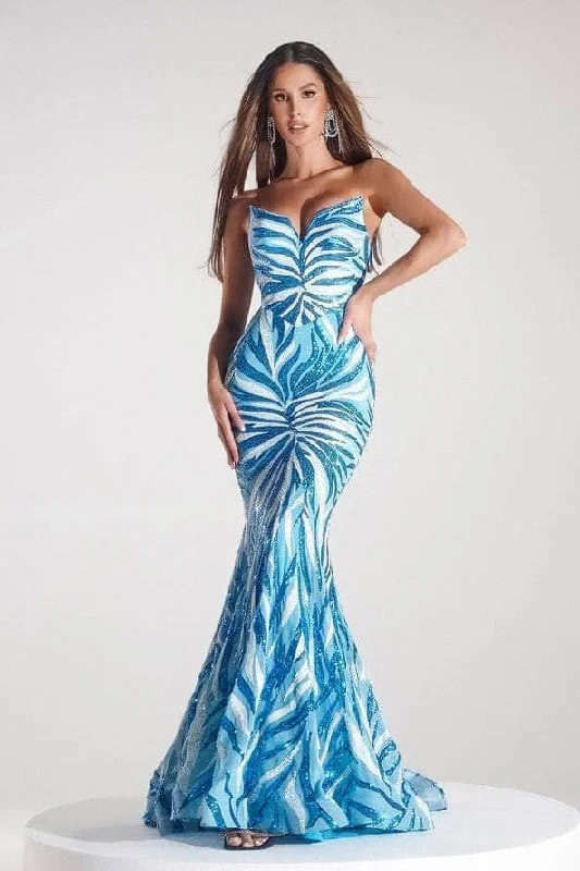 Portia and Scarlett PS22538 - Sequin Foliage Evening Dress