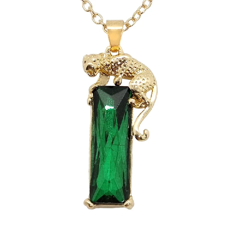 Wholesale Crystal Panther Pendant Alloy Necklaces