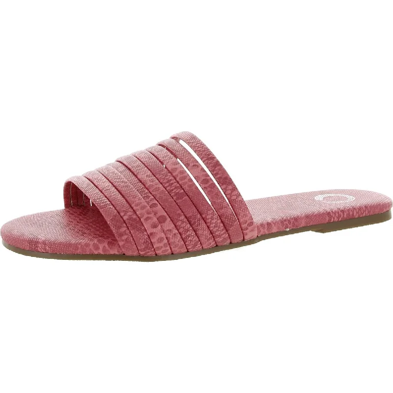 Journee Collection Womens Slip On Open Toe Flatform Sandals