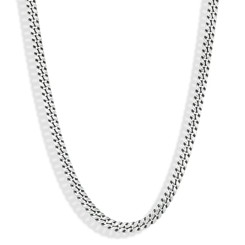 Curb Chain Necklace in Sterling Silver, 22"