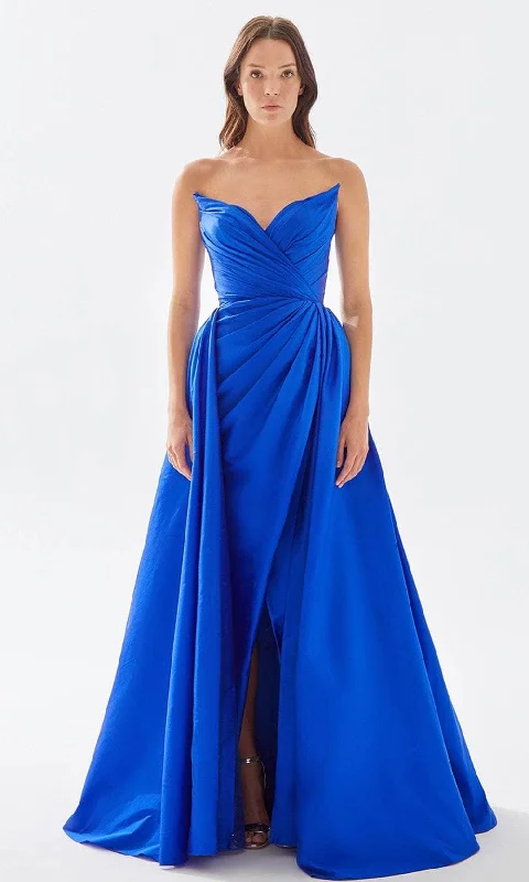 Tarik Ediz 52126 - Surplice Bodice A-Line Prom Gown