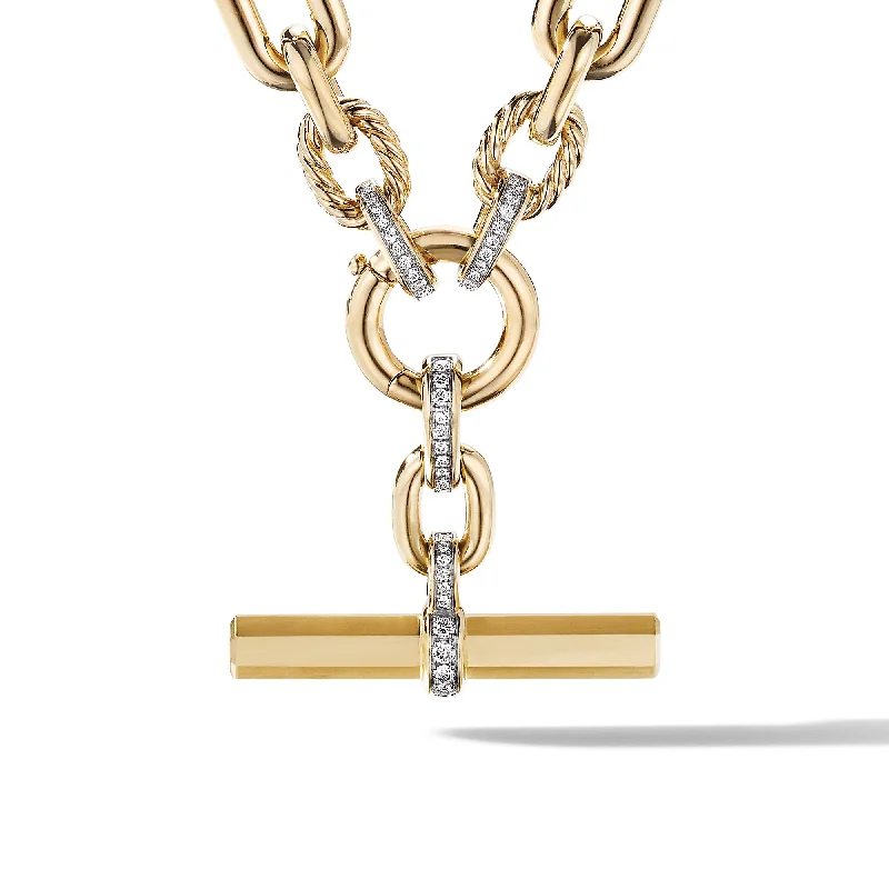 Lexington Chain Necklace in 18K Yellow Gold with Diamonds, 20" Length