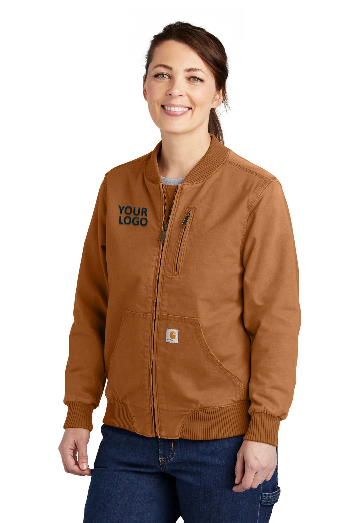 Carhartt Womens Crawford Branded Jackets, Carhartt Brown