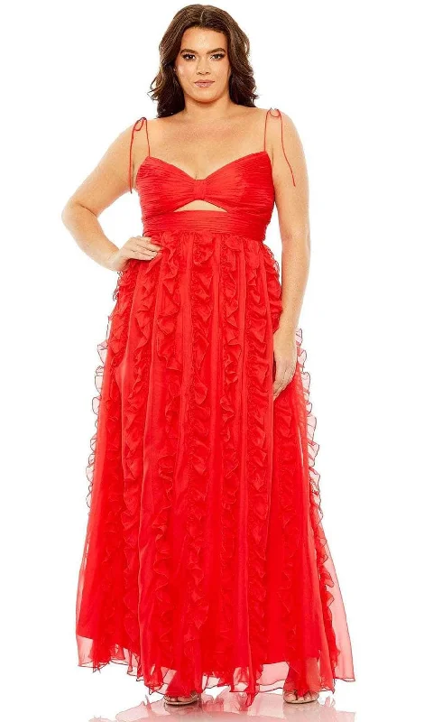 Mac Duggal 68543 - Ruffled Skirt Plus Size Prom Dress