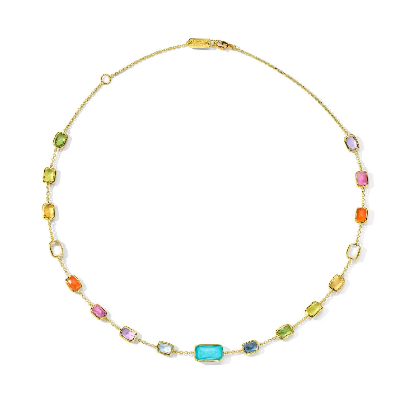 IPPOLITA Rock Candy Short Chain Necklace in Summer Rainbow