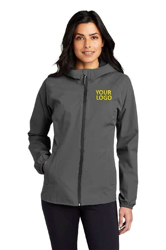 Port Authority Ladies Essential Branded Rain Jackets, Graphite