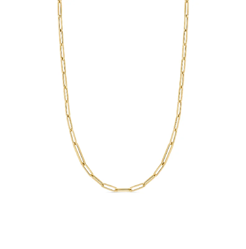 Roberto Coin Designer Gold Yellow Gold Paperclip Link Necklace