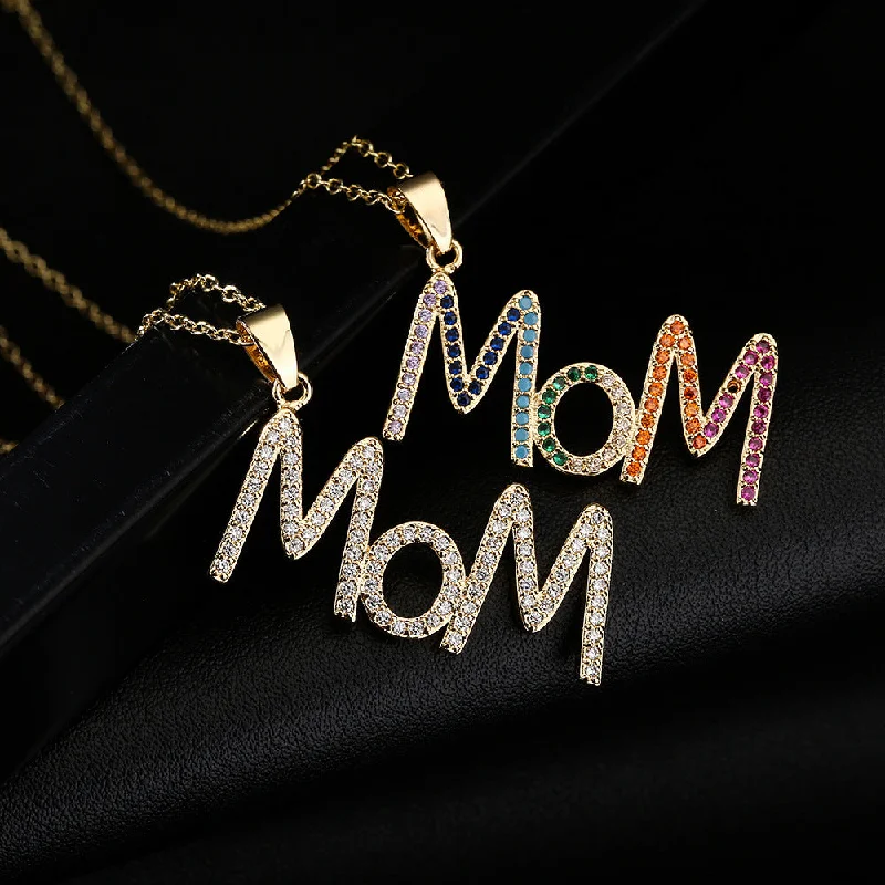 Wholesale Gold Plated Mother's Day Alloy Necklaces