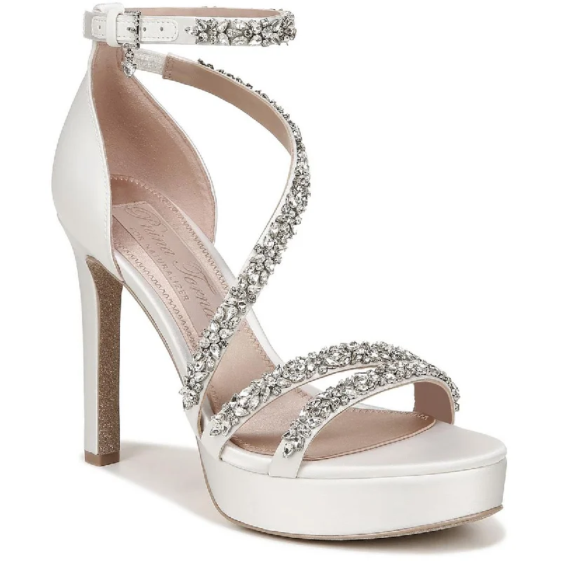 Pnina Tornai Womens Love Satin Jeweled Platform Sandals