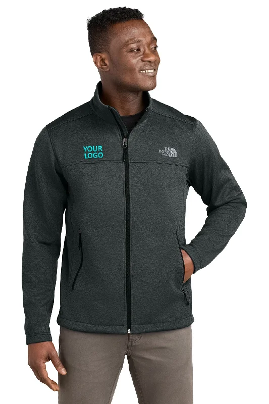 The North Face Ridgewall Soft Shell Custom Jackets, Dark Grey Heather