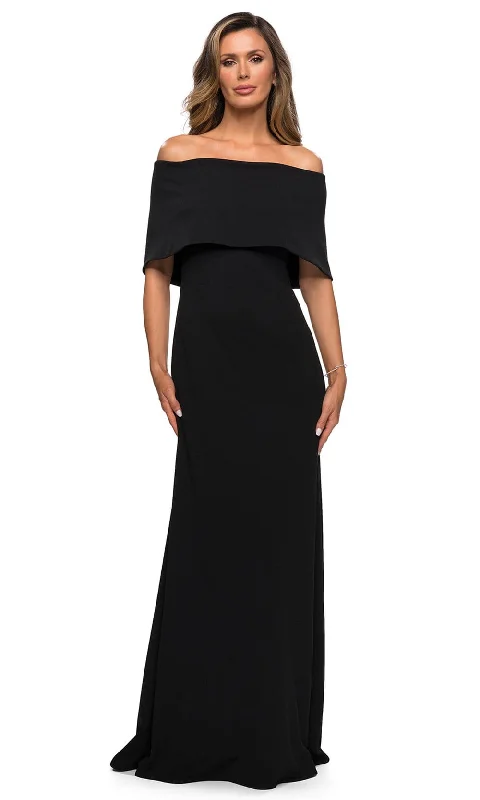 La Femme - 28209 Off Shoulder Column Evening Dress