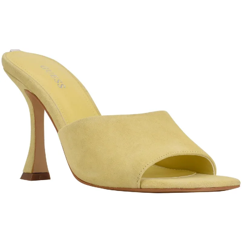 Guess Womens Hambree Suede Open Toe Mule Sandals