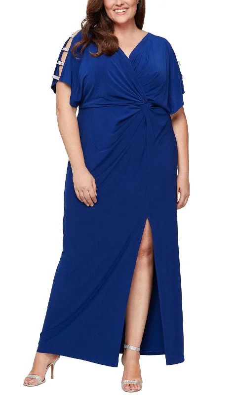 Alex Evenings 84351544 - Embellished Cutout Sleeve Evening Dress