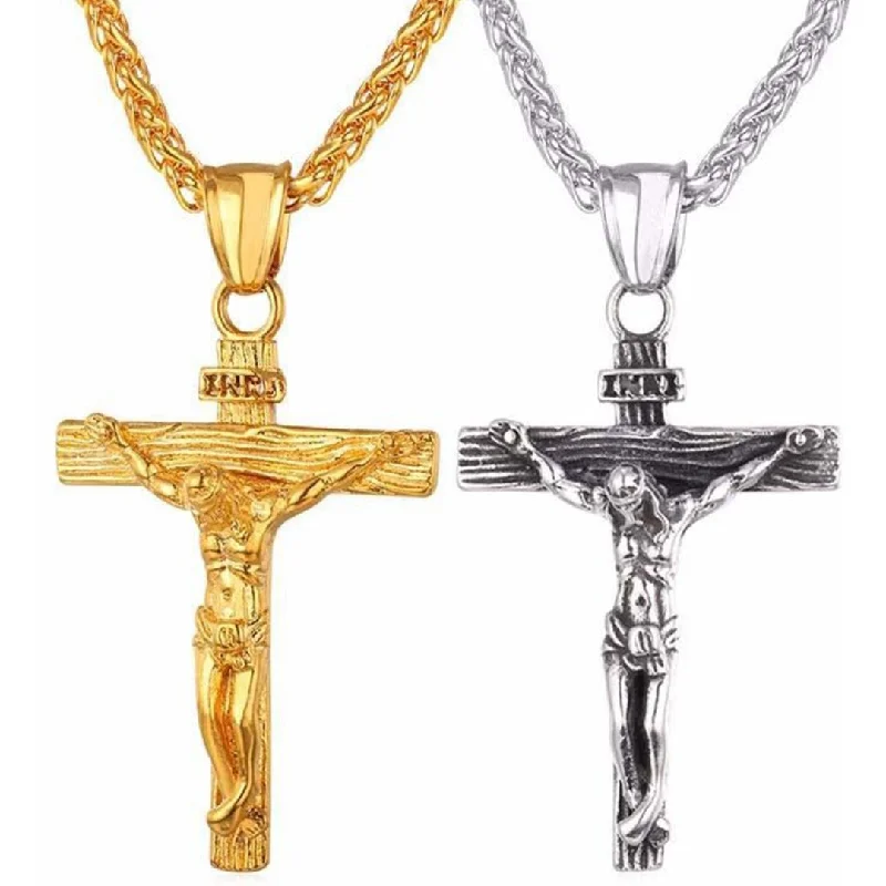 Wholesale Jewelry Alloy Easter Cross Pendant Necklace