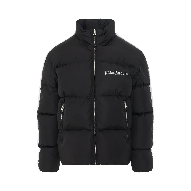 Classic Track Down Jacket in Black/White