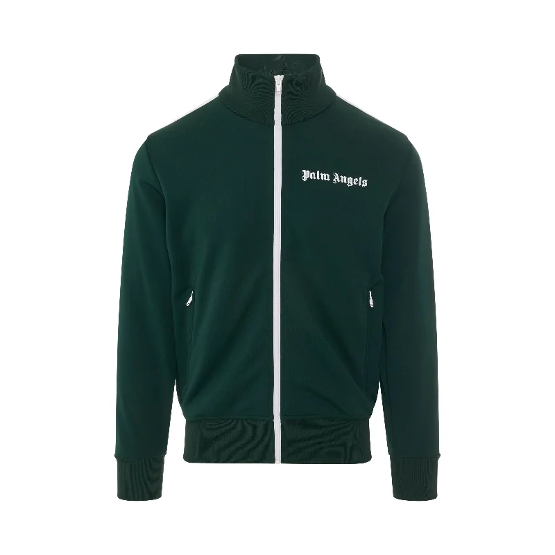 Classic Track Jacket in Green/White