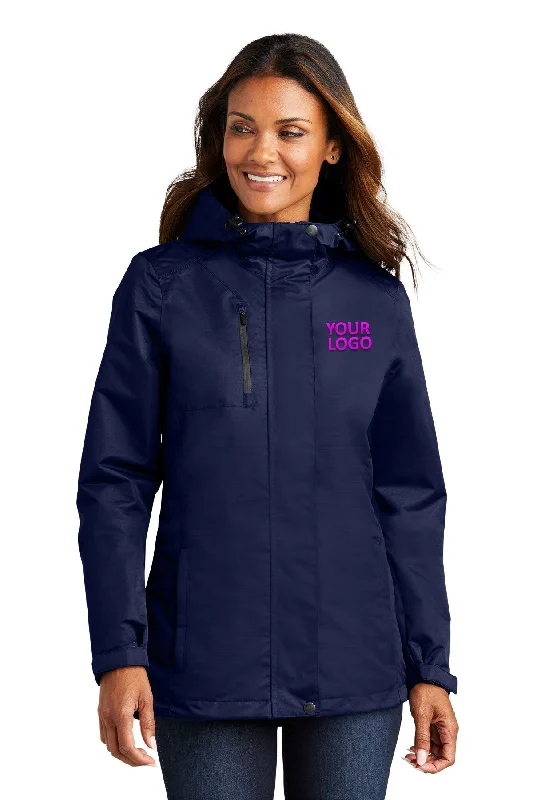 Port Authority Ladies All-Conditions Branded Jackets, True Navy