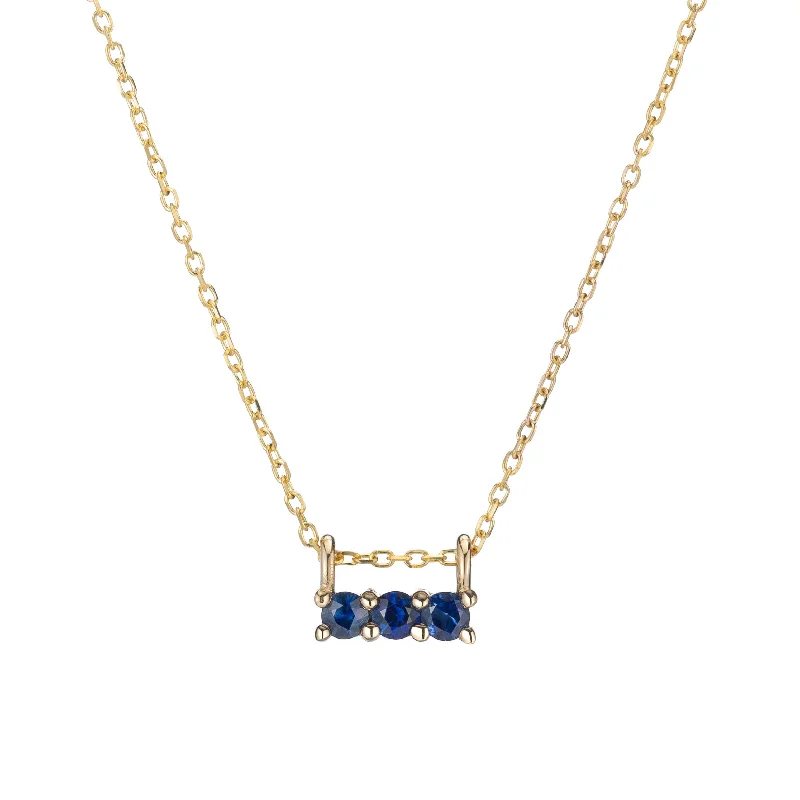 Blue Sapphire 3S Necklace