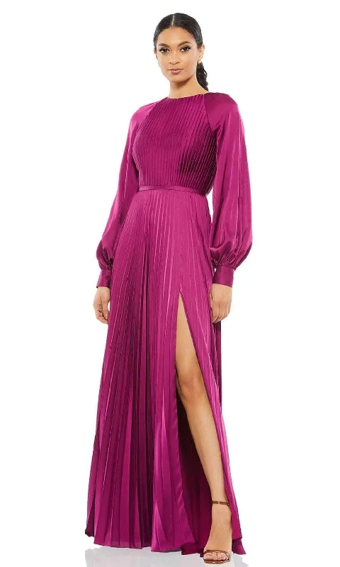 Ieena Duggal 26590 - Blouson Sleeve Pleated Evening Dress