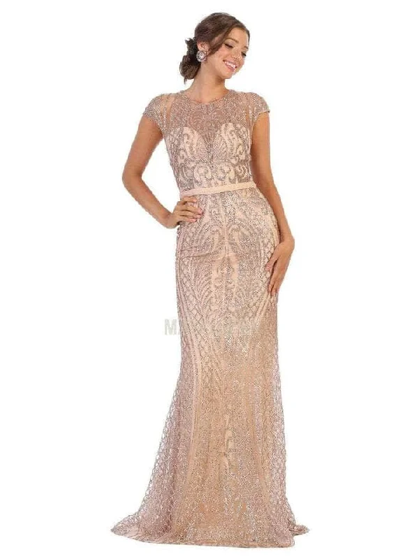 May Queen - Illusion Jewel Sheath Evening Dress MQ1722