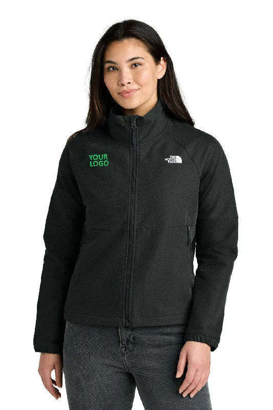 The North Face Womens Barr Lake Soft Shell Custom Jackets, Black Heather