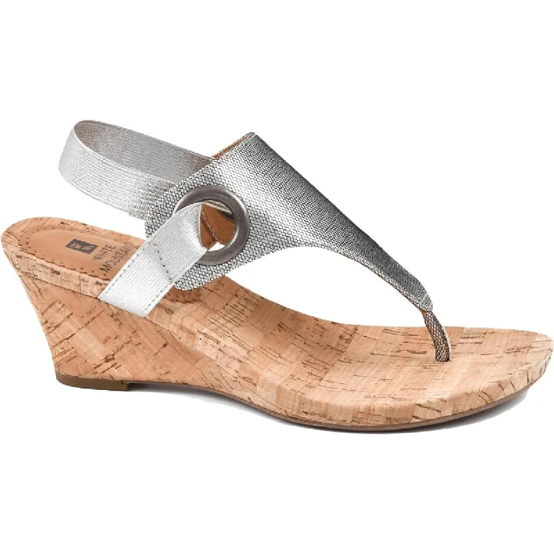 White Mountain Womens Aida Sandals Slingback Wedges