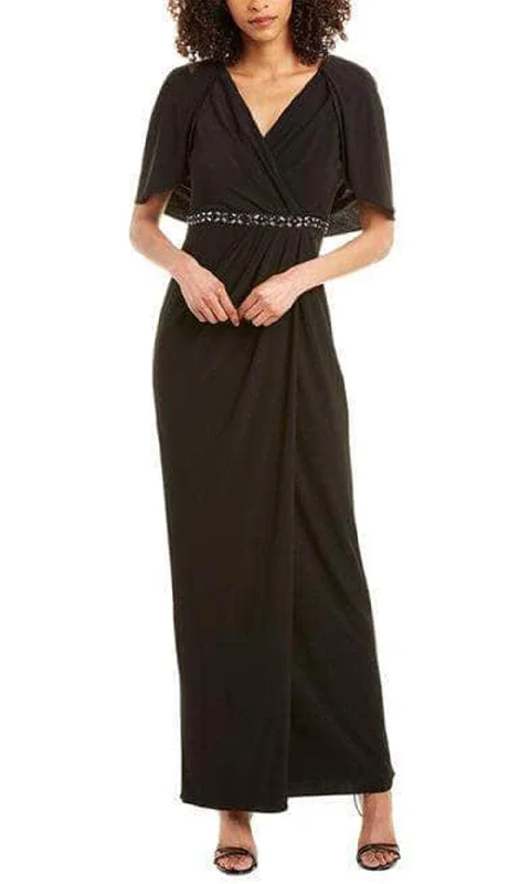 Adrianna Papell AP1E205551 - Chiffon Cape Sleeved Evening Dress