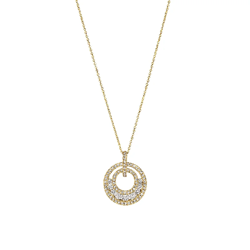 Sabel Collection Yellow Gold Diamond Circle Pendant