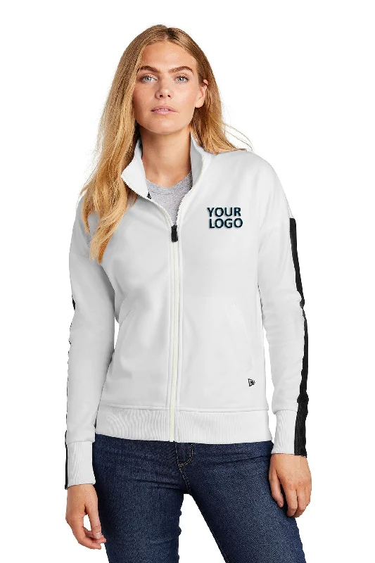 New Era Ladies Custom Track Jackets, White/ Black