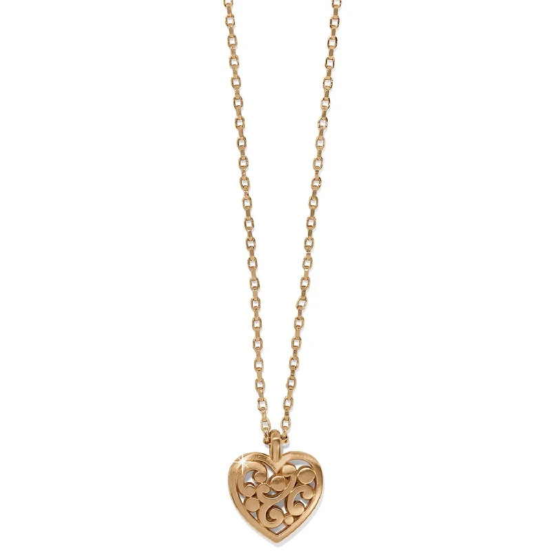 Contempo Heart Petite Necklace - Gold