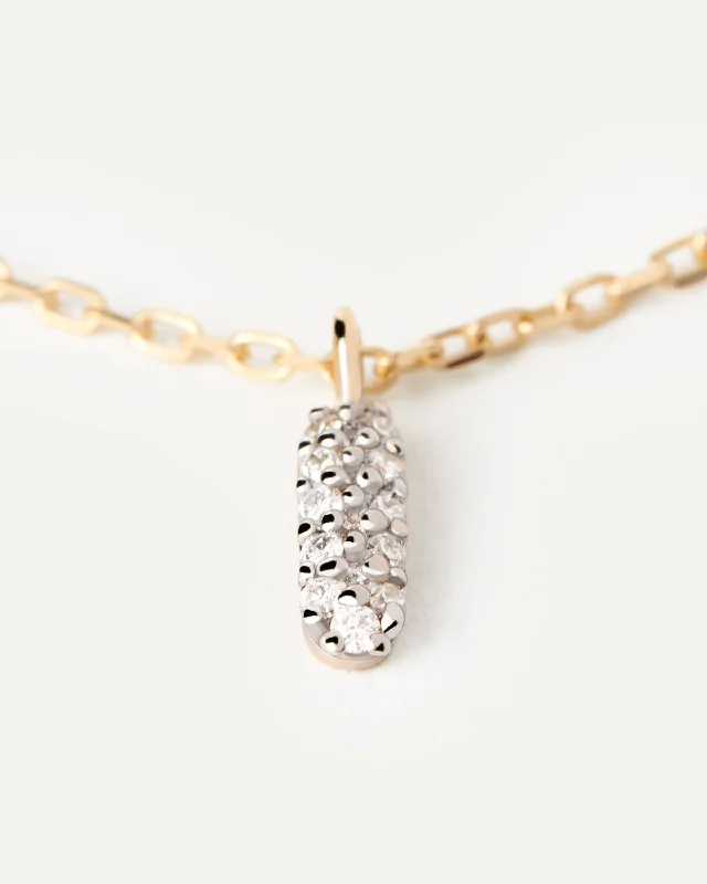 Diamonds and gold Pop necklace