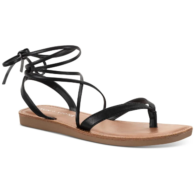 Sun + Stone Womens MAGGIE Strappy Open Toe Flatform Sandals