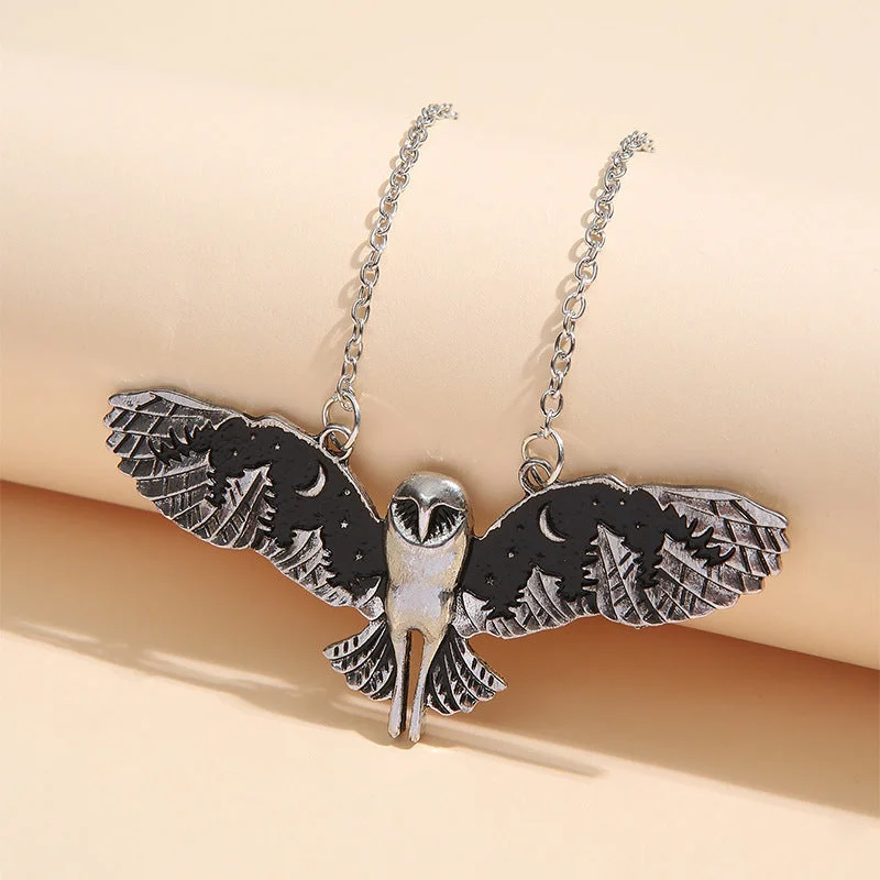 Wholesale Vintage Owl Alloy Necklaces