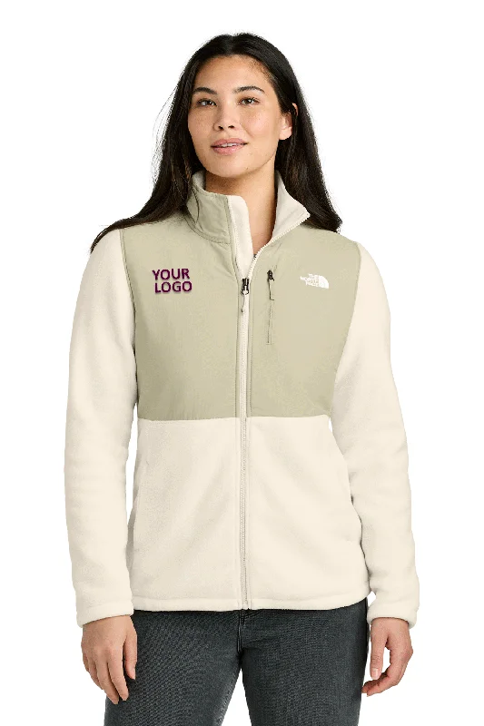 The North Face Womens Highest Peak Full-Zip Fleece Custom Jackets, Gardenia White