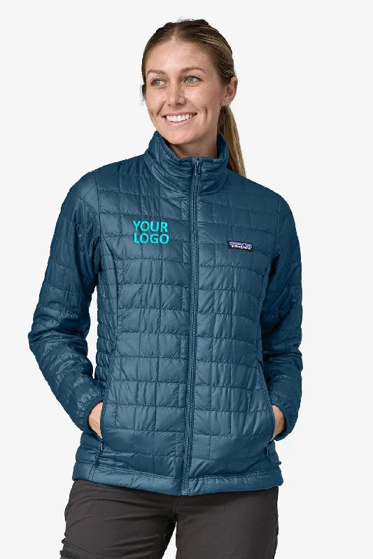 Patagonia Womens Custom Nano Puff Jackets, Lagom Blue