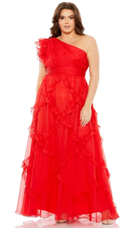 Mac Duggal 68540 - Ruffled One Shoulder Gown